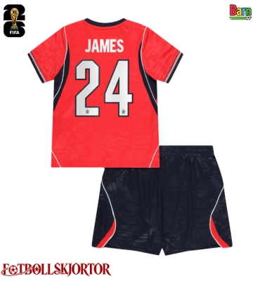 England Reece James #24 Borta Kläder Barn VM 2026 Kortärmad (+ Korta byxor)